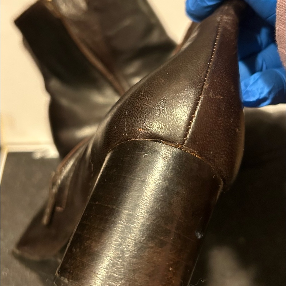 Robert Clergerie Vintage Leather Ankle Brown Boots 6.5 - Picture 7 of 16